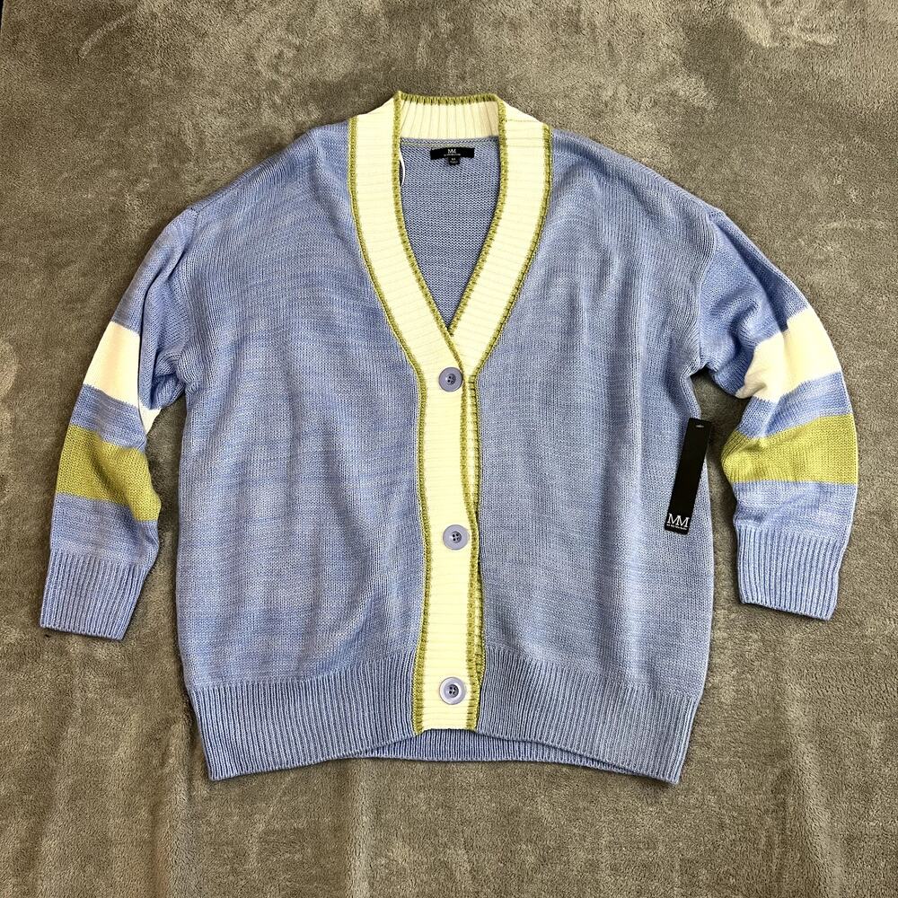 MM Michelle‎ Cardigan Sweater Womens XL Pastel Preppy Academia NWT